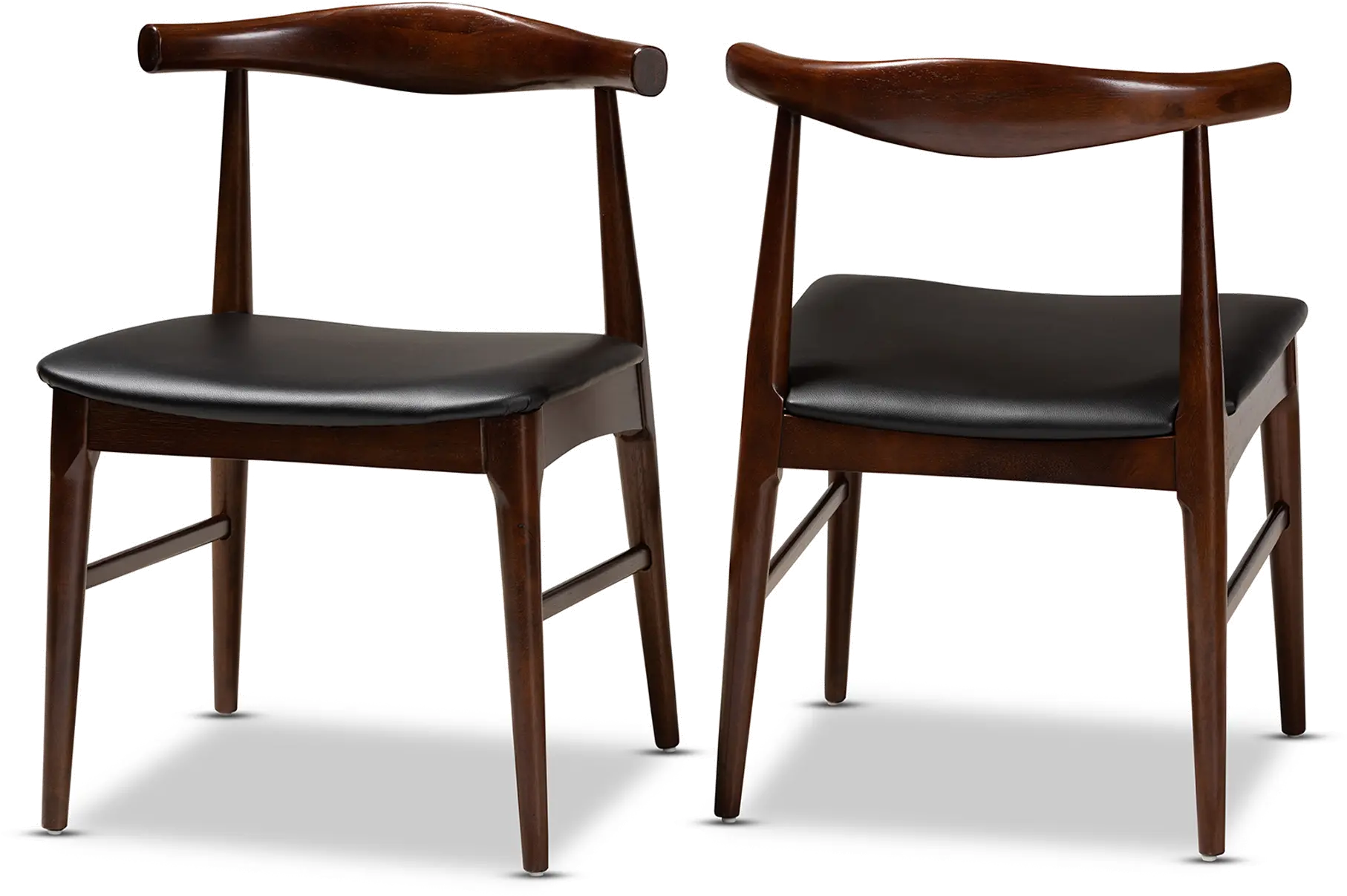 155-9546-RCW Eira Dark Brown Dining Room Chair (Set of 2)-1