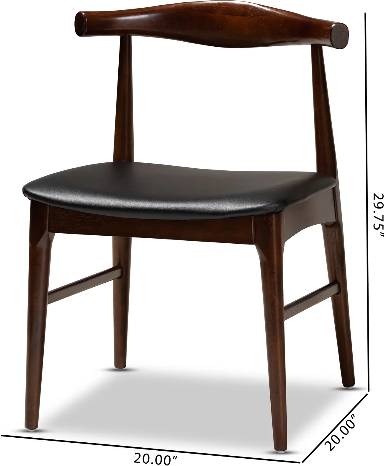 155-9546-RCW Eira Dark Brown Dining Room Chair (Set of 2)-6