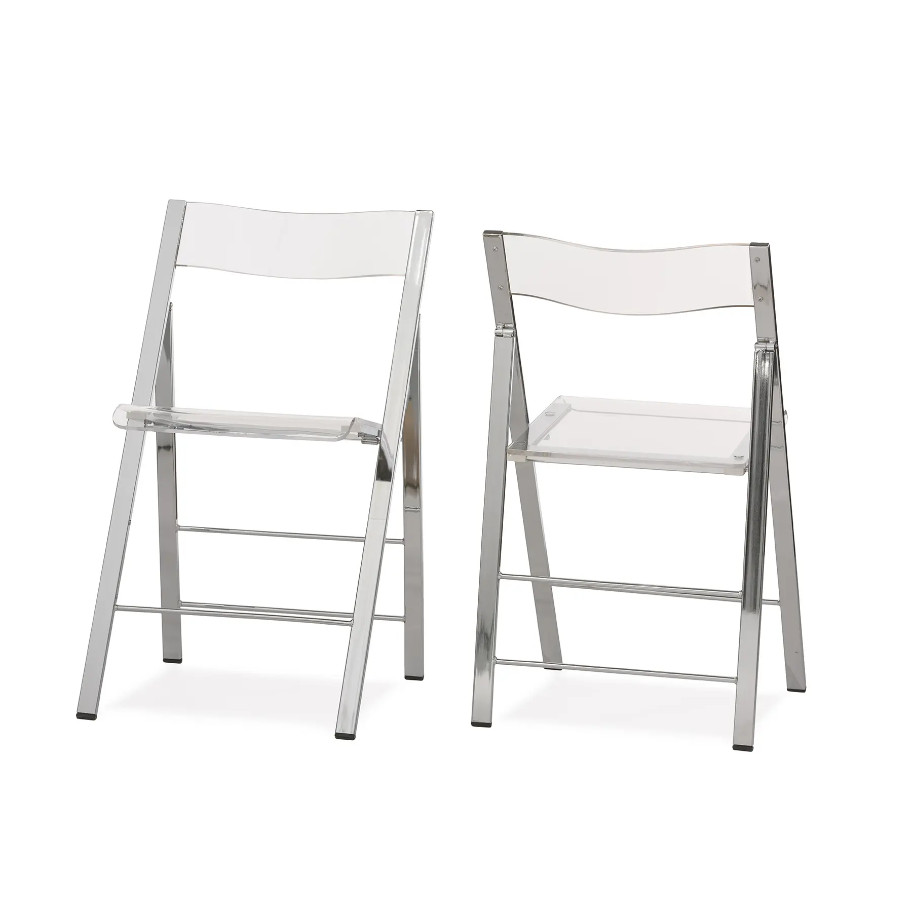 A-2074-RCW Acrylic Foldable Chair, Set of 2-1
