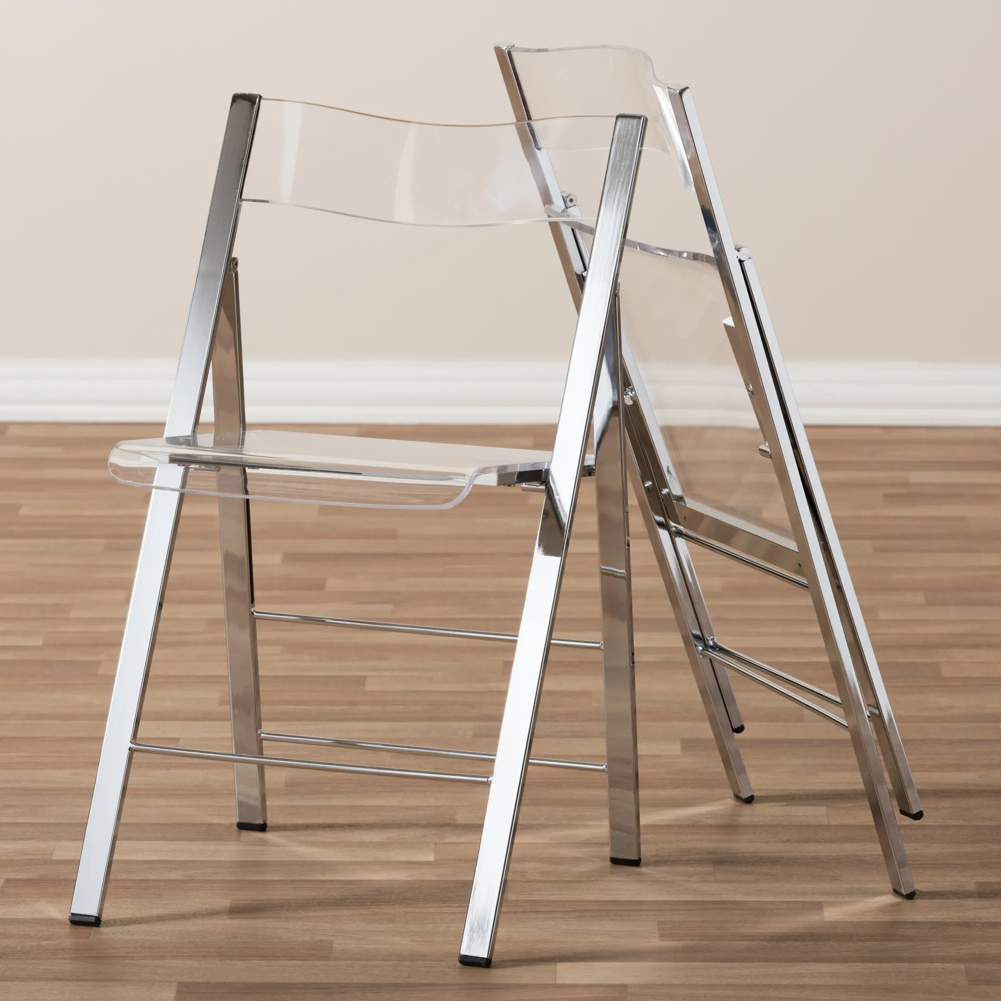 A-2074-RCW Acrylic Foldable Chair, Set of 2-3