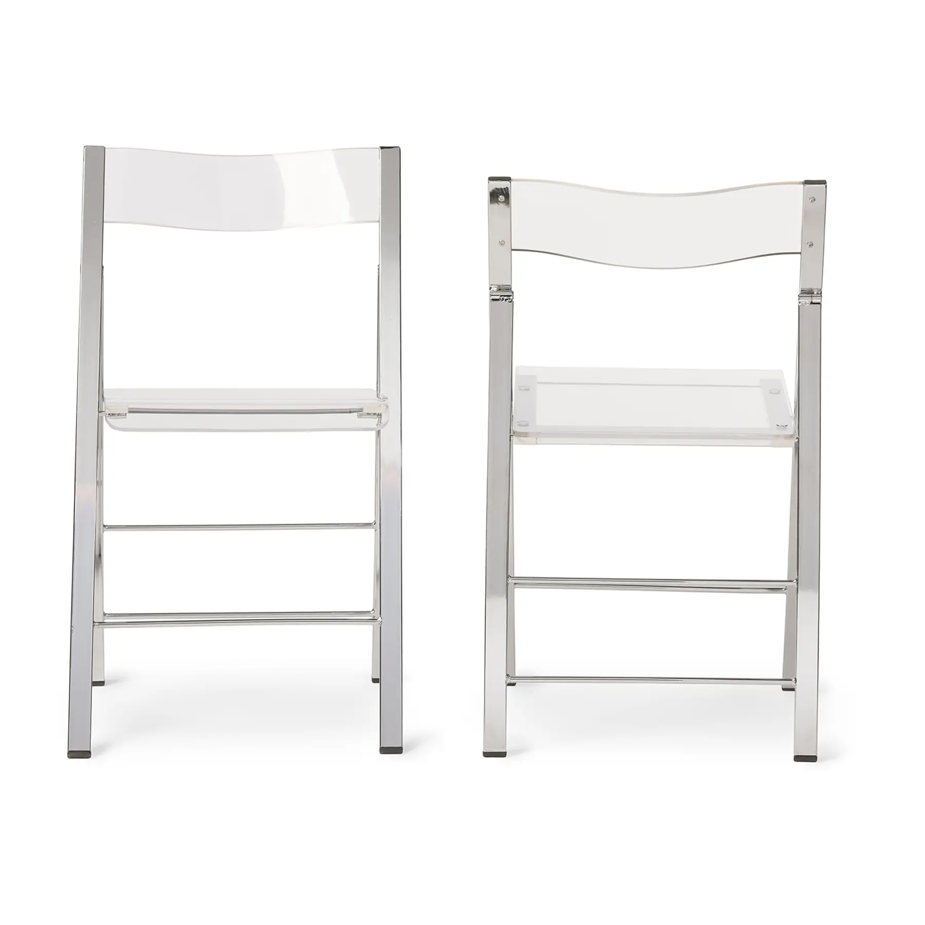 A-2074-RCW Acrylic Foldable Chair, Set of 2-4