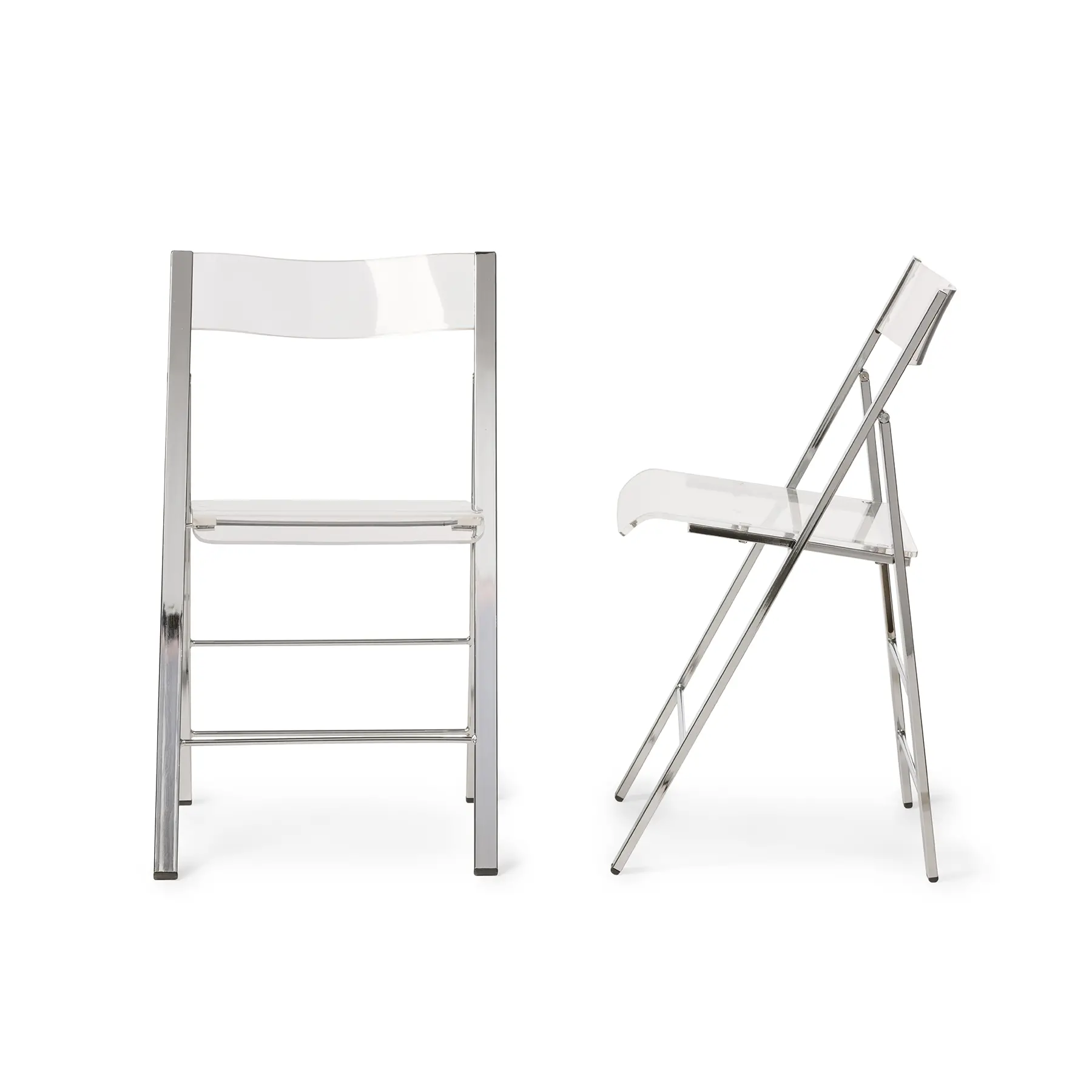 A-2074-RCW Acrylic Foldable Chair, Set of 2-5