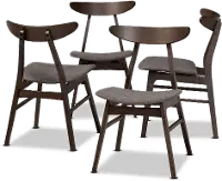 161-10467-RCW Britte Dark Brown Dining Room Chair (Set of 4)