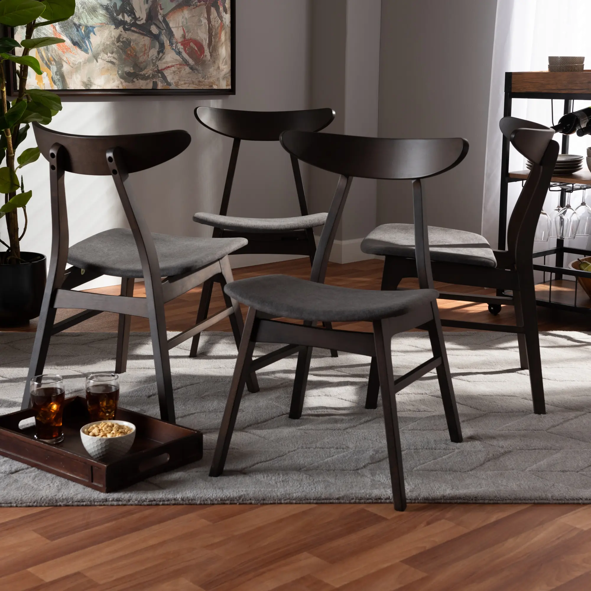 161-10467-RCW Britte Dark Brown Dining Room Chair (Set of 4)-2