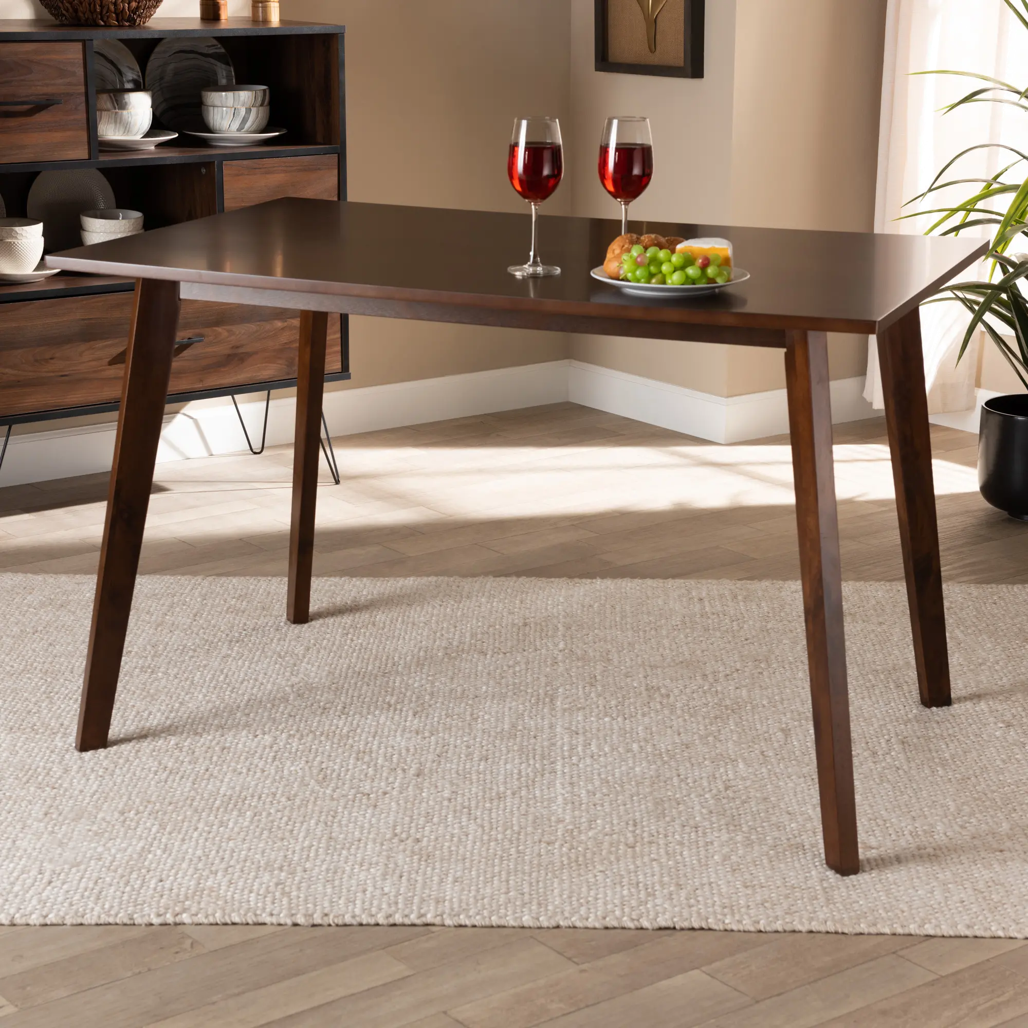 167-10807-RCW Britte Dark Brown Large Dining Room Table-3