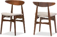 126-6939-RCW Flora Light Gray Dining Room Chair (Set of 2)