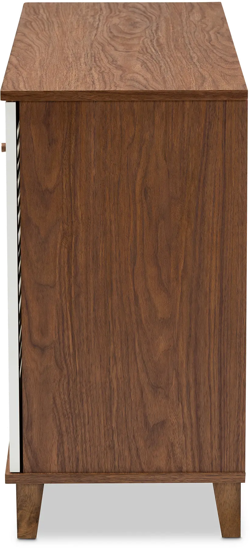163-10395-RCW Coolidge Walnut & White Shoe Storage Cabinet-7