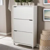 99-4514-RCW Simms White Modern Shoe Cabinet