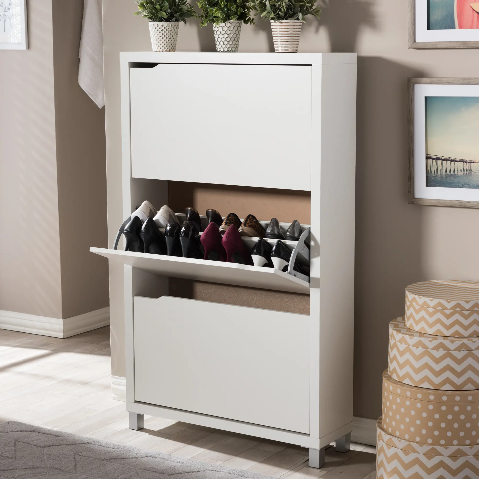99-4514-RCW Simms White Modern Shoe Cabinet-2
