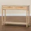 207-12465-RCW Sebille Light Brown Rattan 2-Drawer Console Table