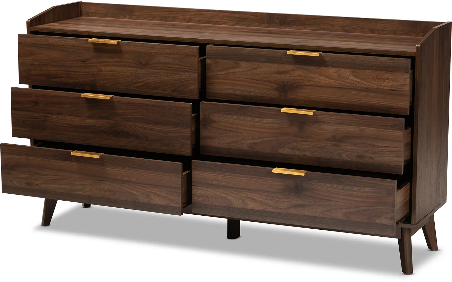 157-9534-RCW Lena Walnut Brown 6-Drawer Dresser-5