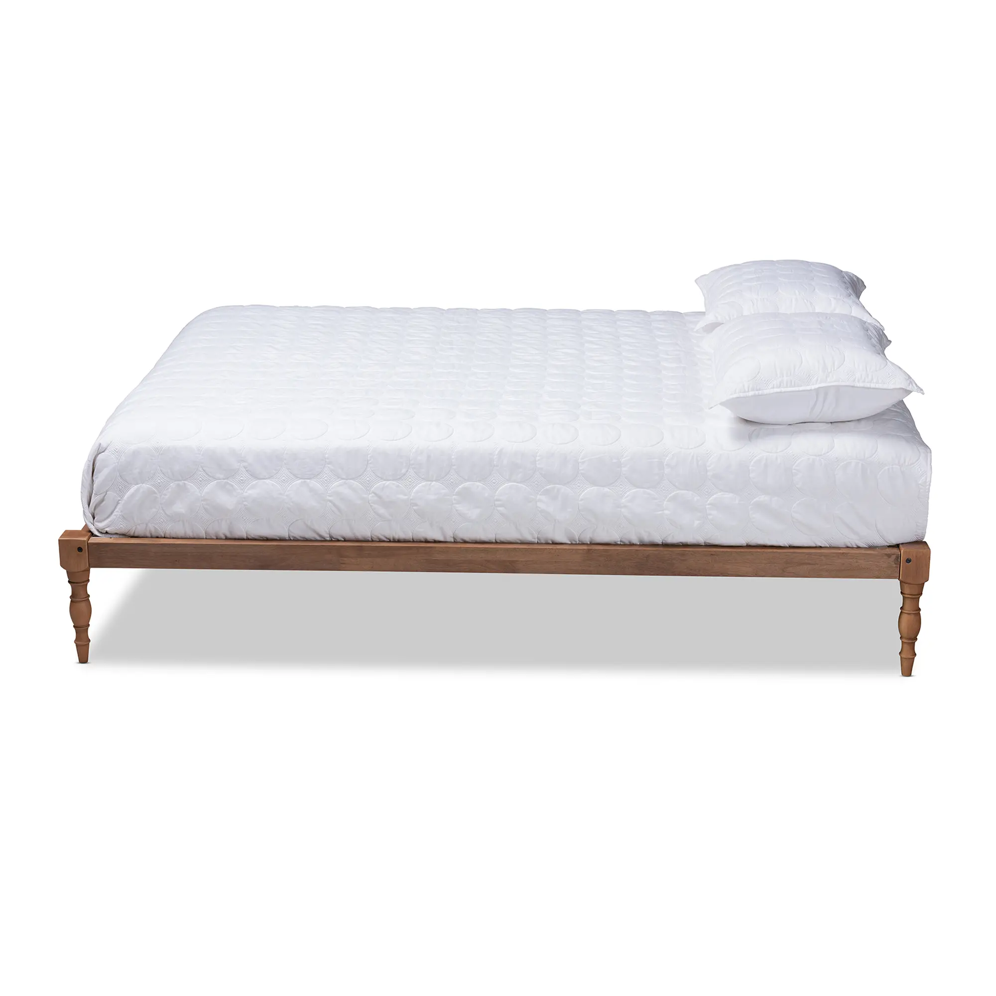 156-9471-RCW Iseline Ash Walnut Full Platform Bed with Turned Legs-3