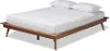 156-9801-RCW Karine Walnut Brown Full Platform Bed Frame