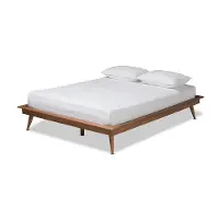 156-9801-RCW Karine Walnut Brown Full Platform Bed Frame