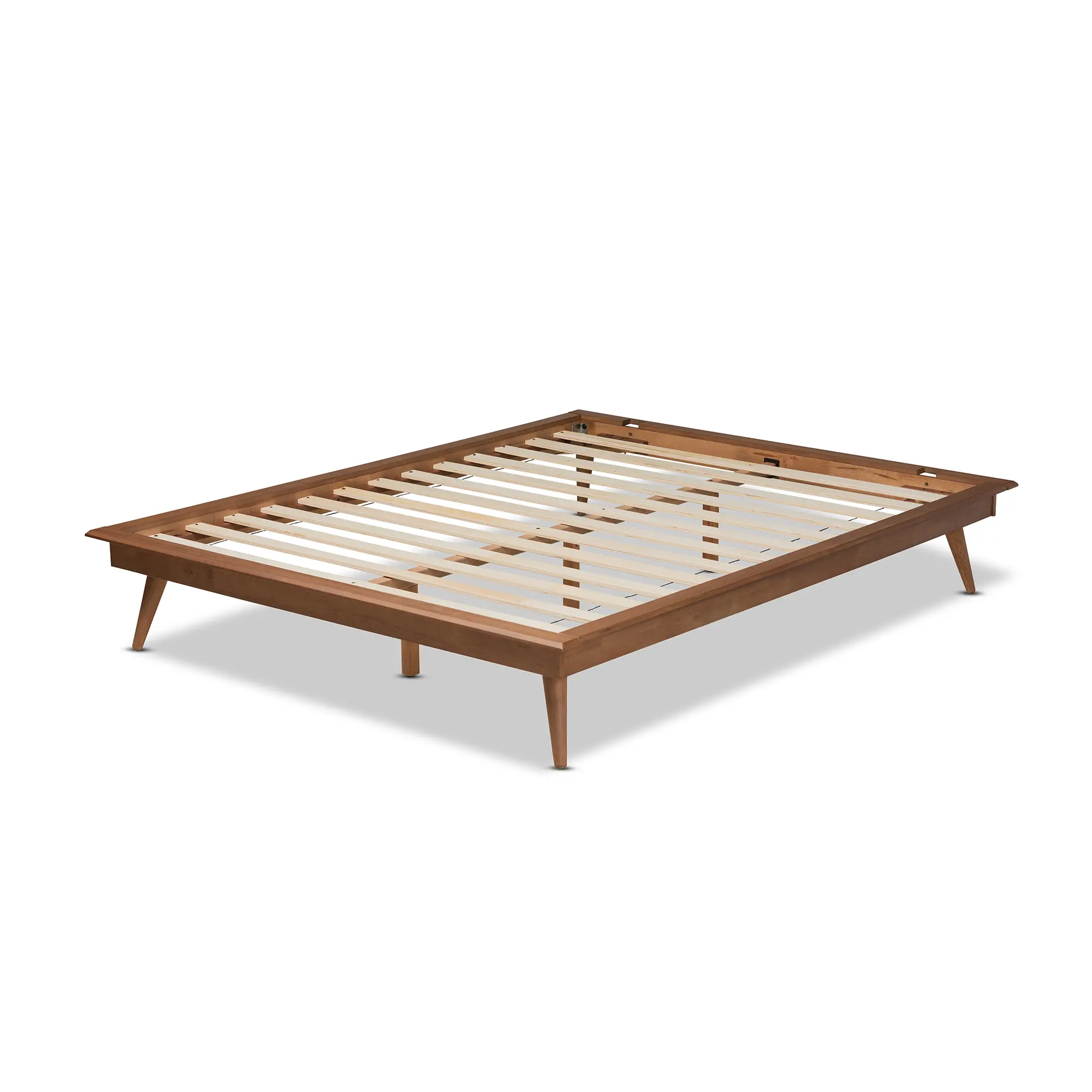 156-9801-RCW Karine Walnut Brown Full Platform Bed Frame-5