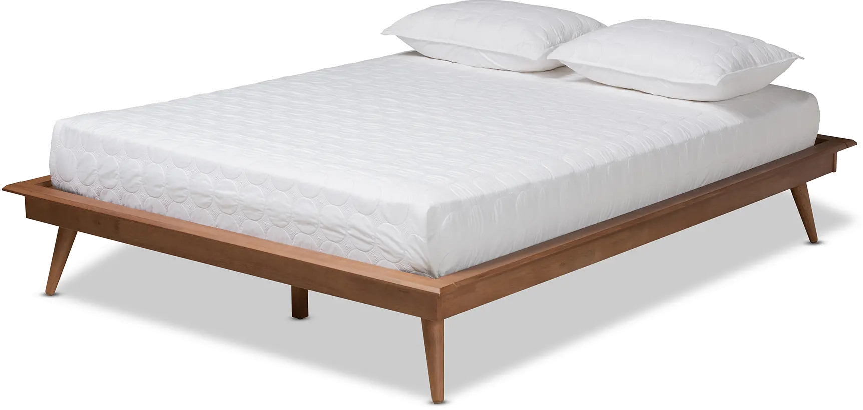 156-9803-RCW Karine Walnut Brown Queen Platform Bed Frame-1