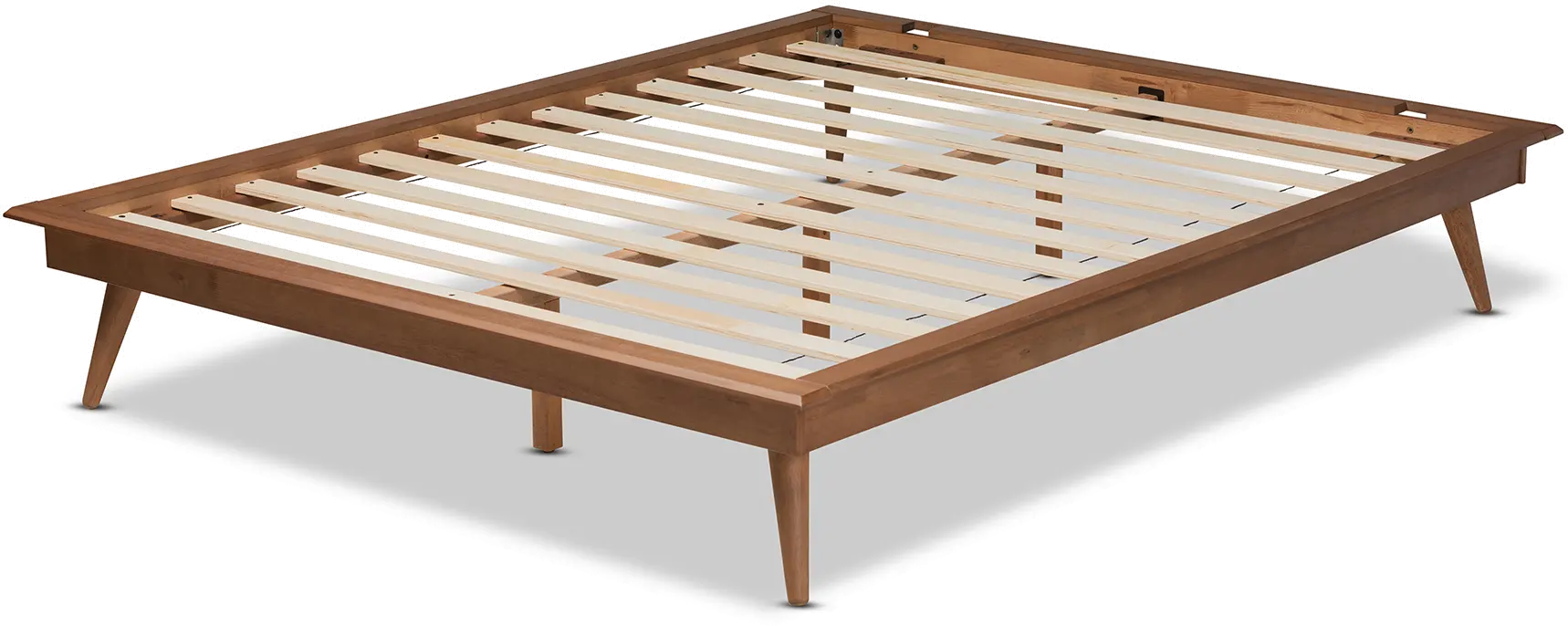 156-9803-RCW Karine Walnut Brown Queen Platform Bed Frame-6