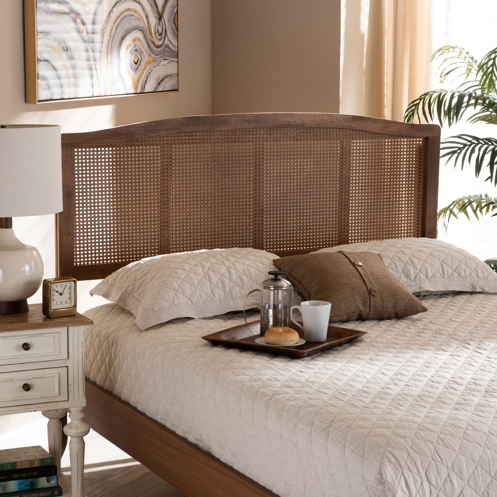 Marieke Ash Walnut Rattan Queen Headboard