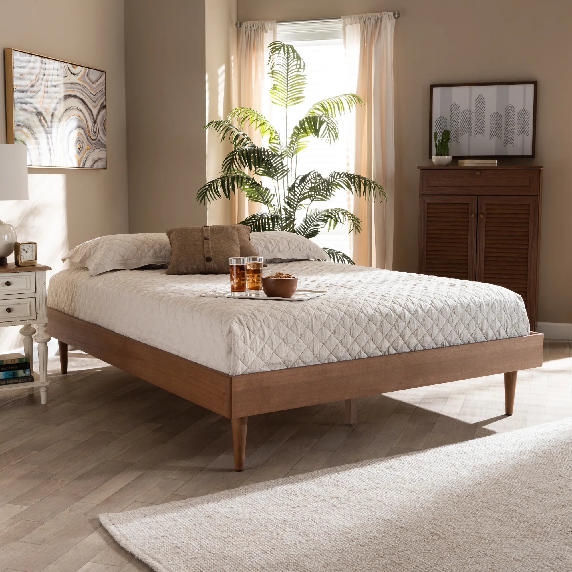 159-9814-RCW Rina Ash Walnut Queen Platform Bed Frame-2