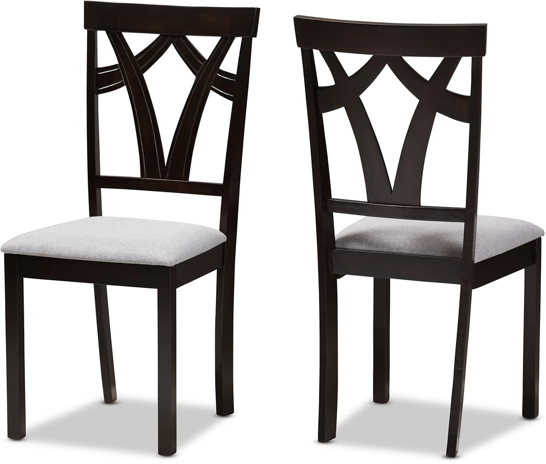 142-8028-RCW Sylvia Dark Brown Dining Room Chair (Set of 2)-1