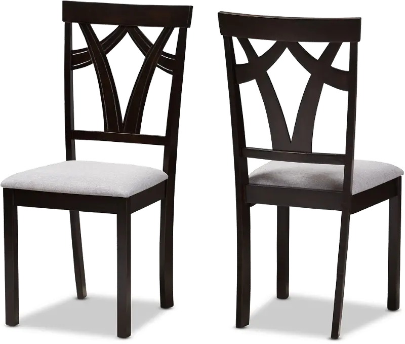 Sylvia Dark Brown Dining Room Chair (Set of 2)