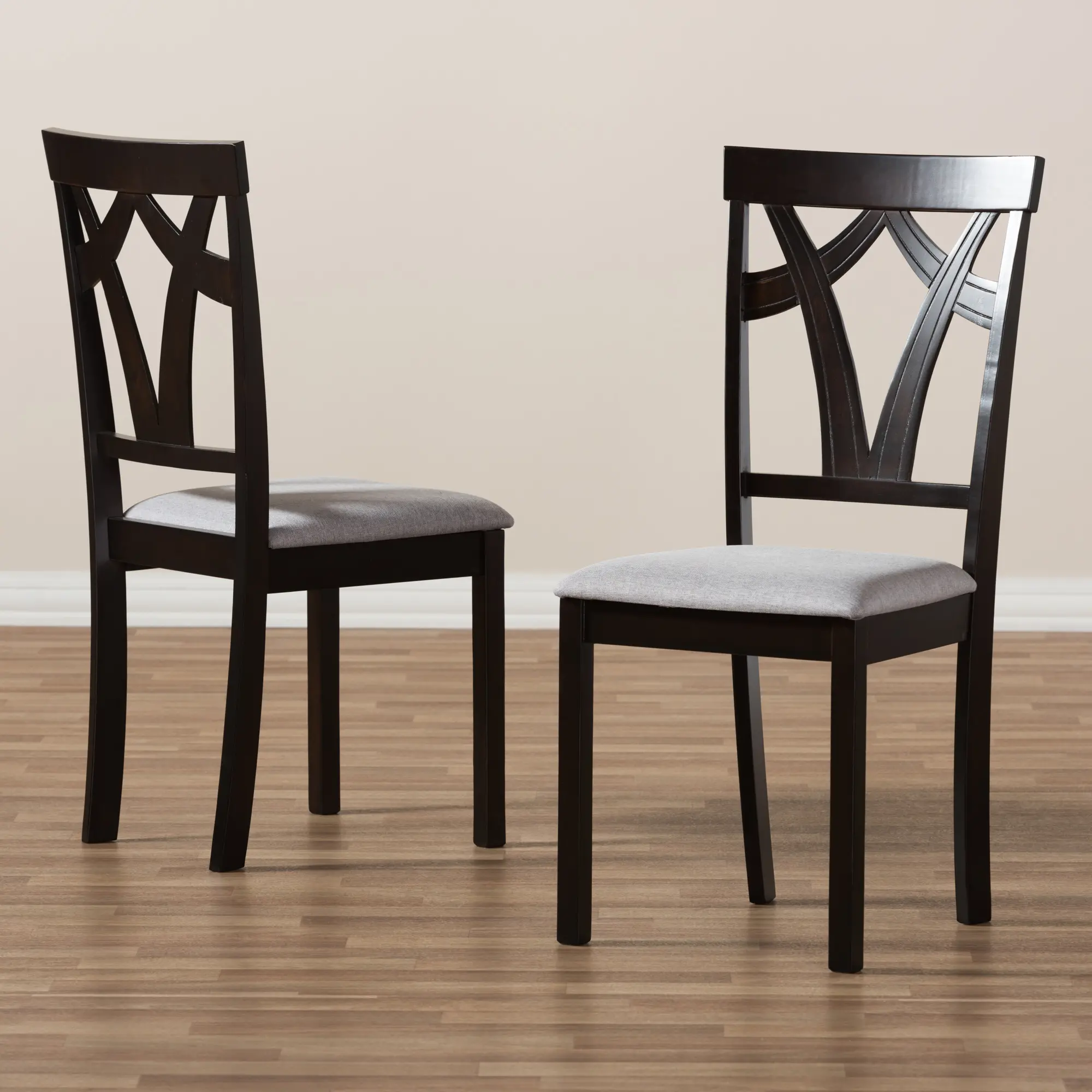 142-8028-RCW Sylvia Dark Brown Dining Room Chair (Set of 2)-3