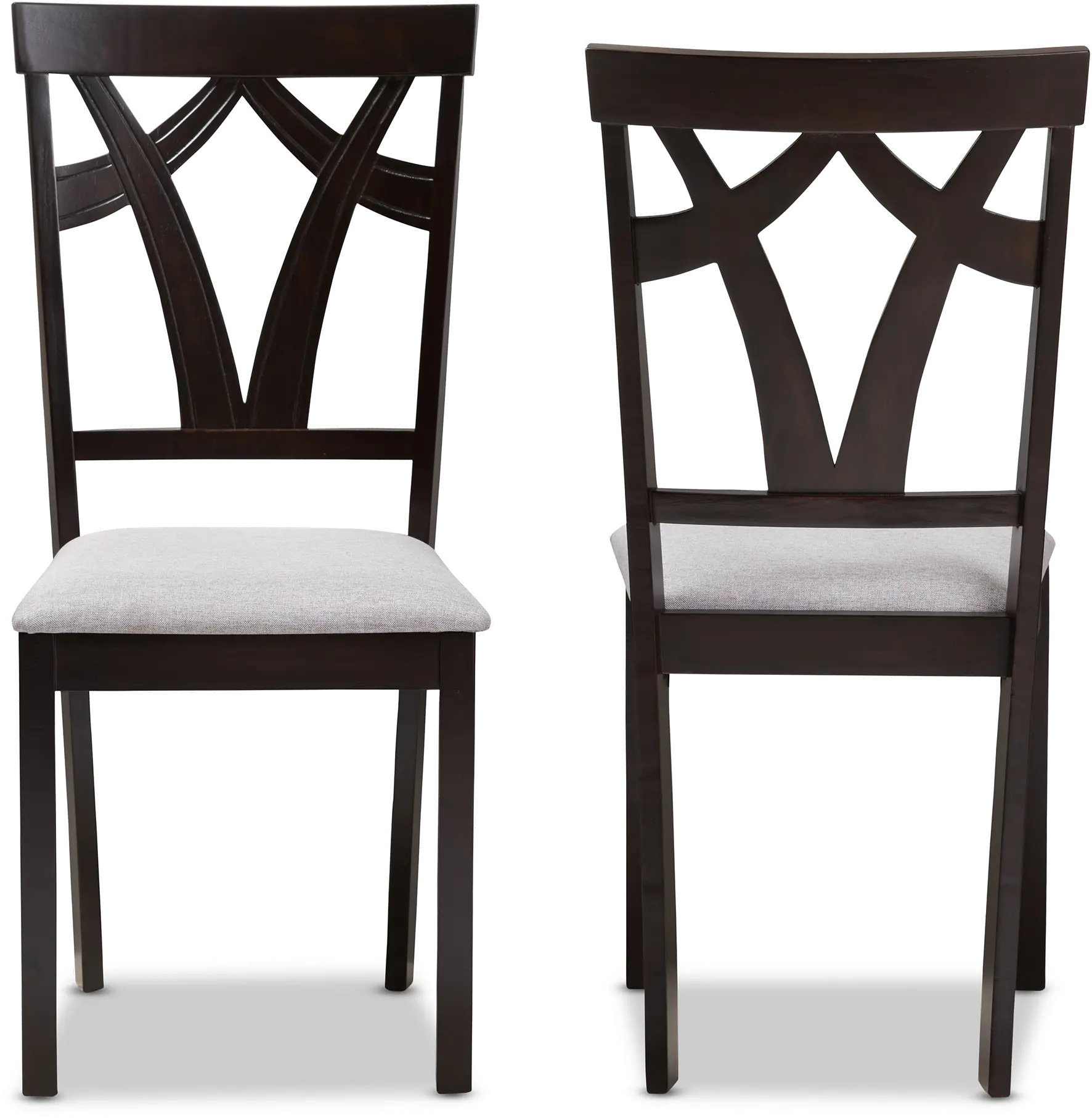 142-8028-RCW Sylvia Dark Brown Dining Room Chair (Set of 2)-4