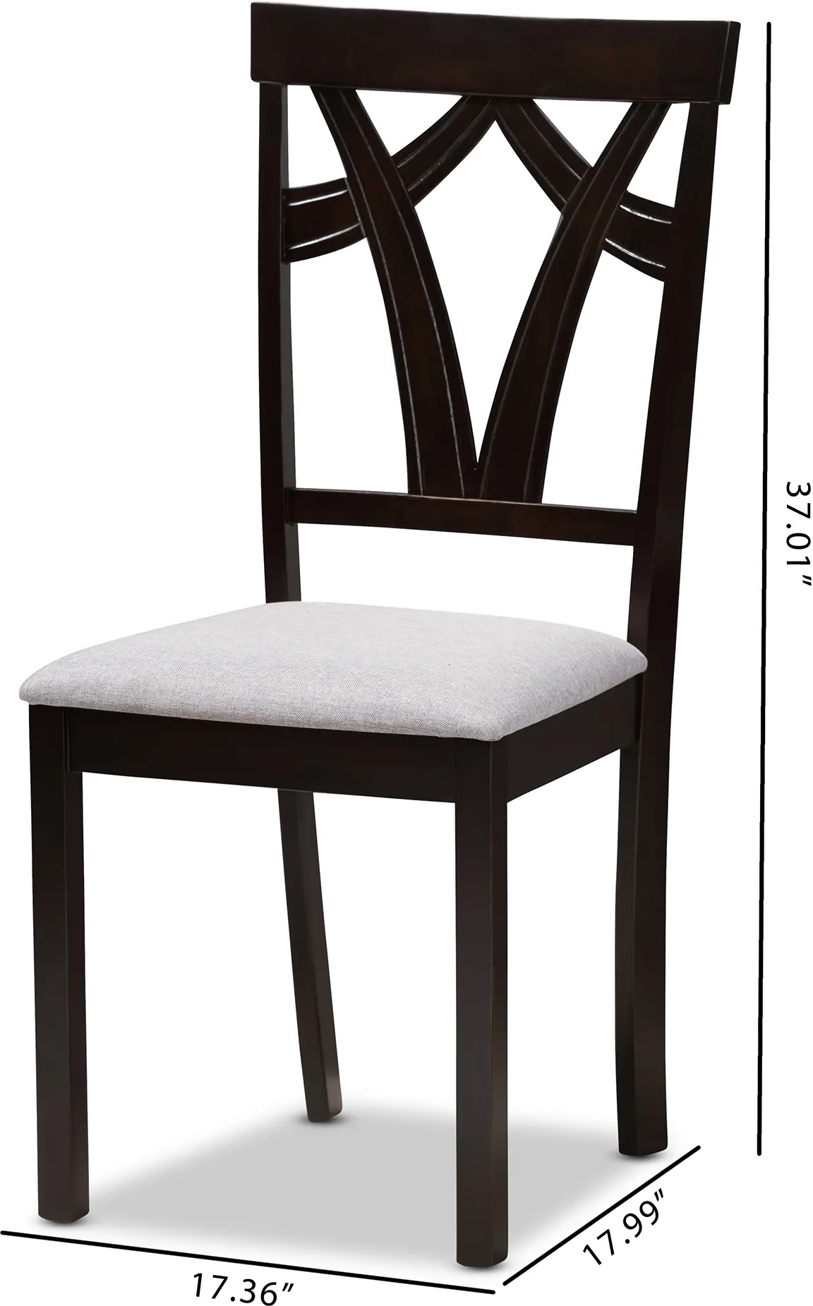 142-8028-RCW Sylvia Dark Brown Dining Room Chair (Set of 2)-6