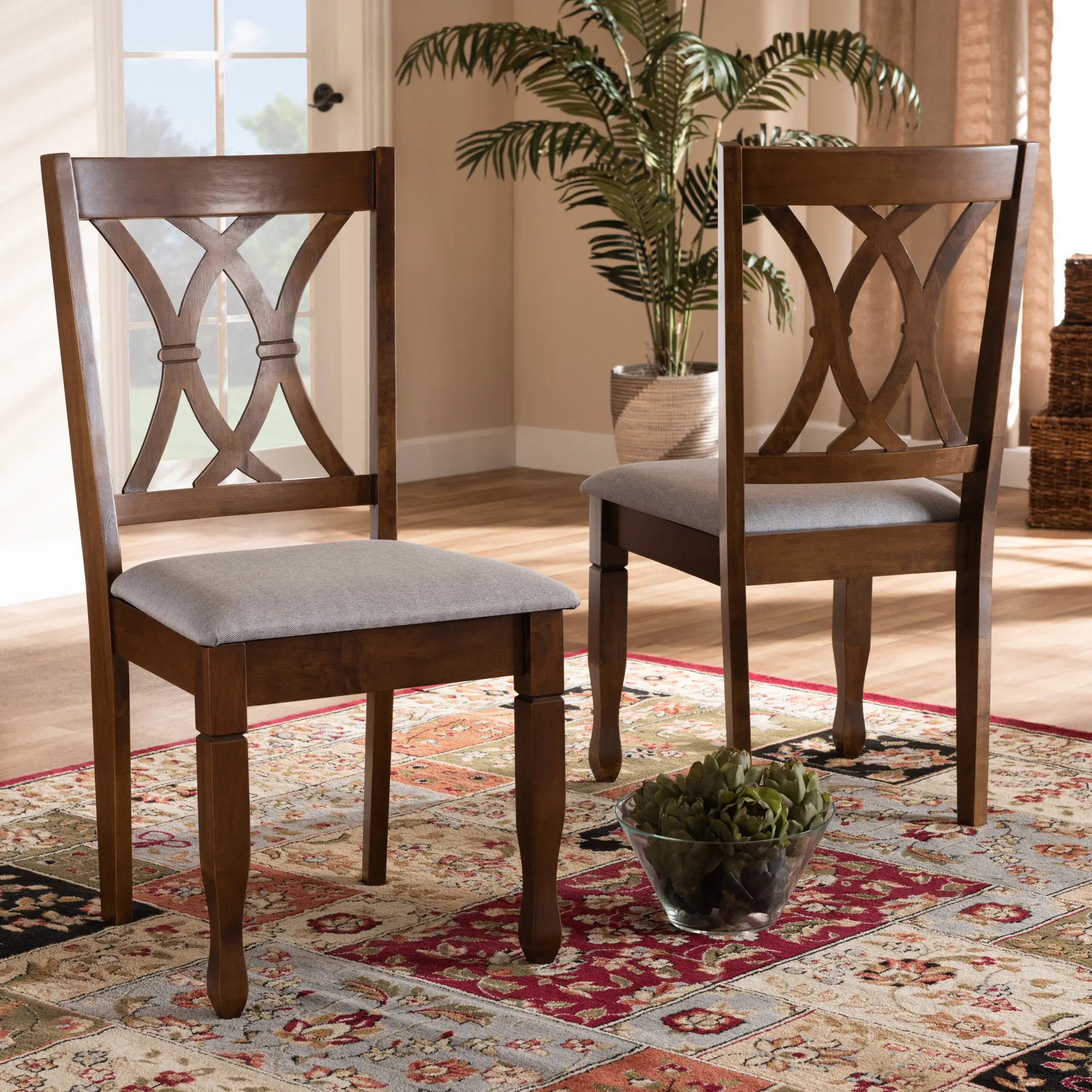165-10548-RCW Augustine Brown Dining Room Chair (Set of 2)-2