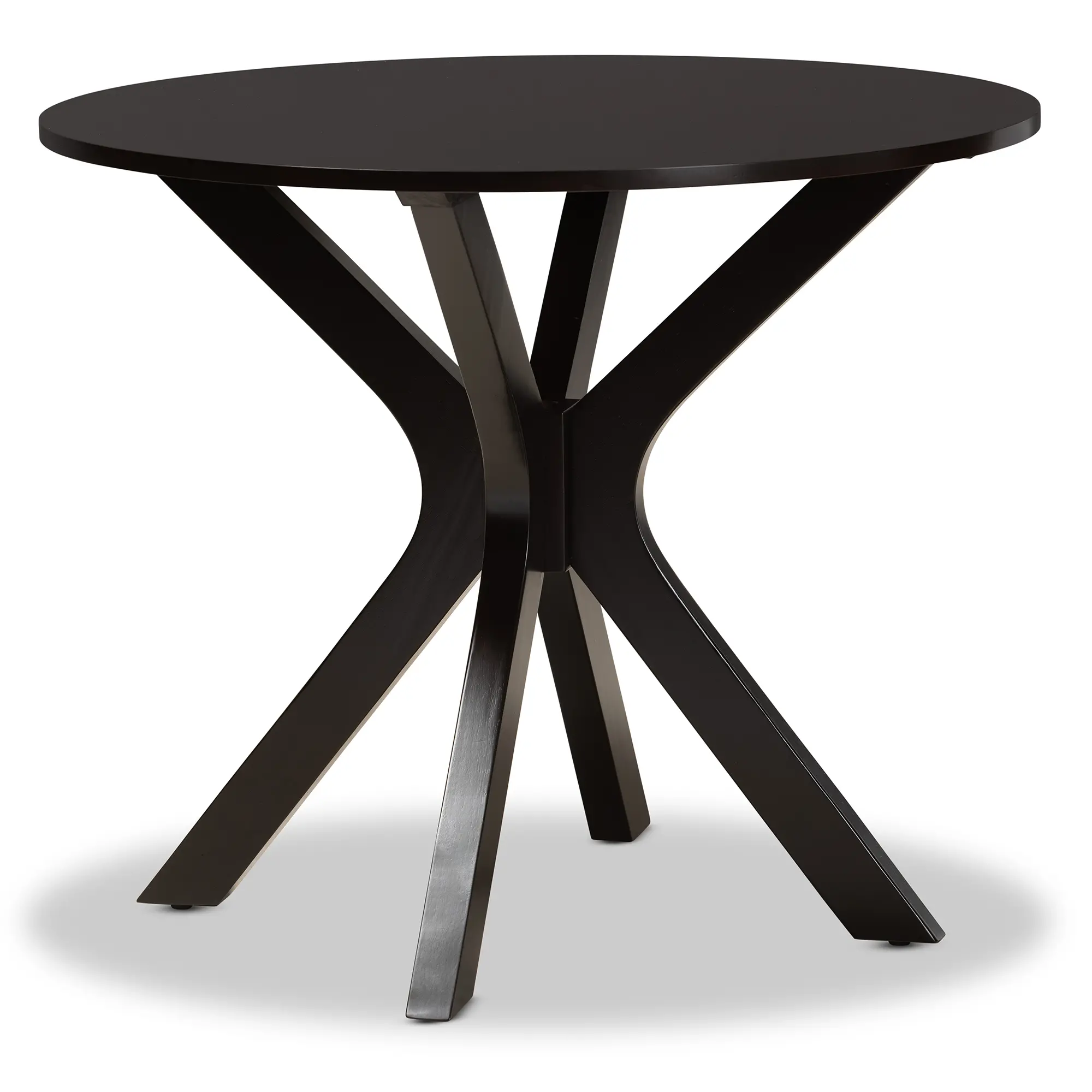 168-10892-RCW Kenji Dark Brown Round Dining Room Table-1