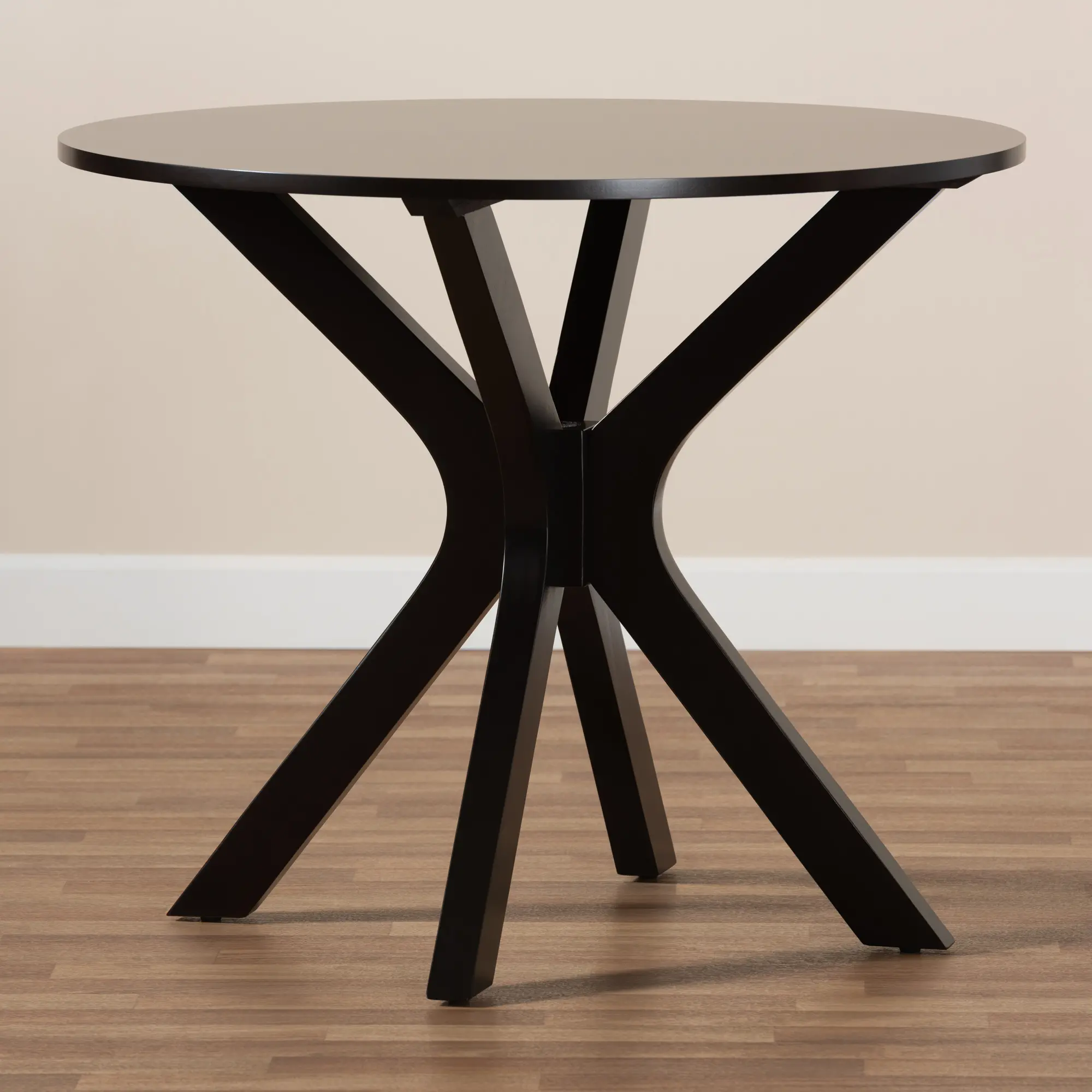 168-10892-RCW Kenji Dark Brown Round Dining Room Table-3