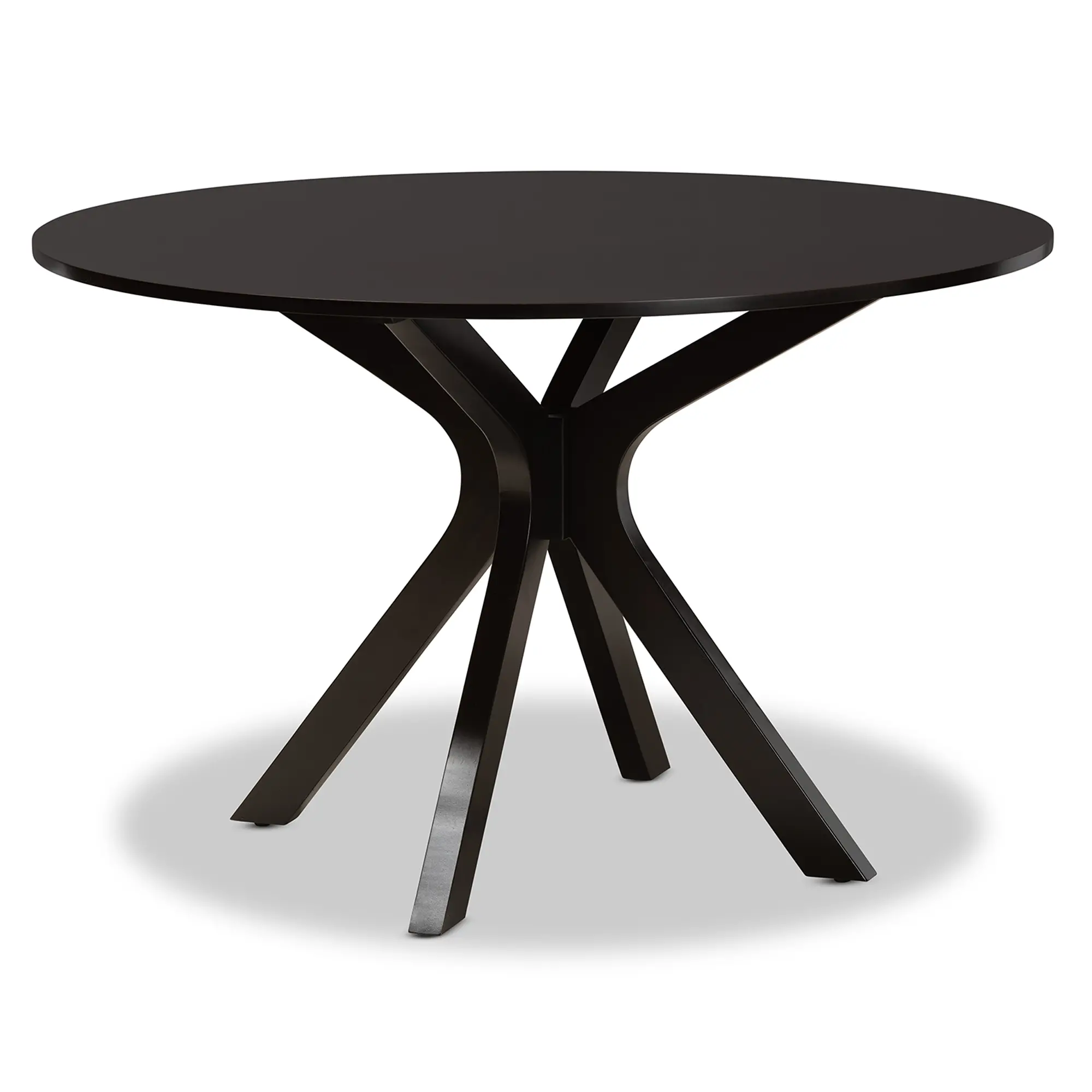 168-10894-RCW Kenji Dark Brown Round Dining Room Table-1