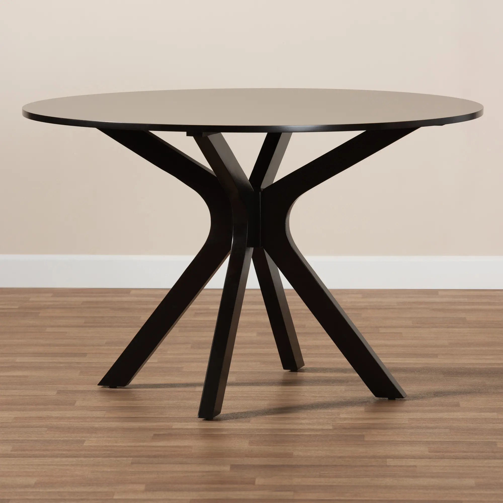 168-10894-RCW Kenji Dark Brown Round Dining Room Table-3