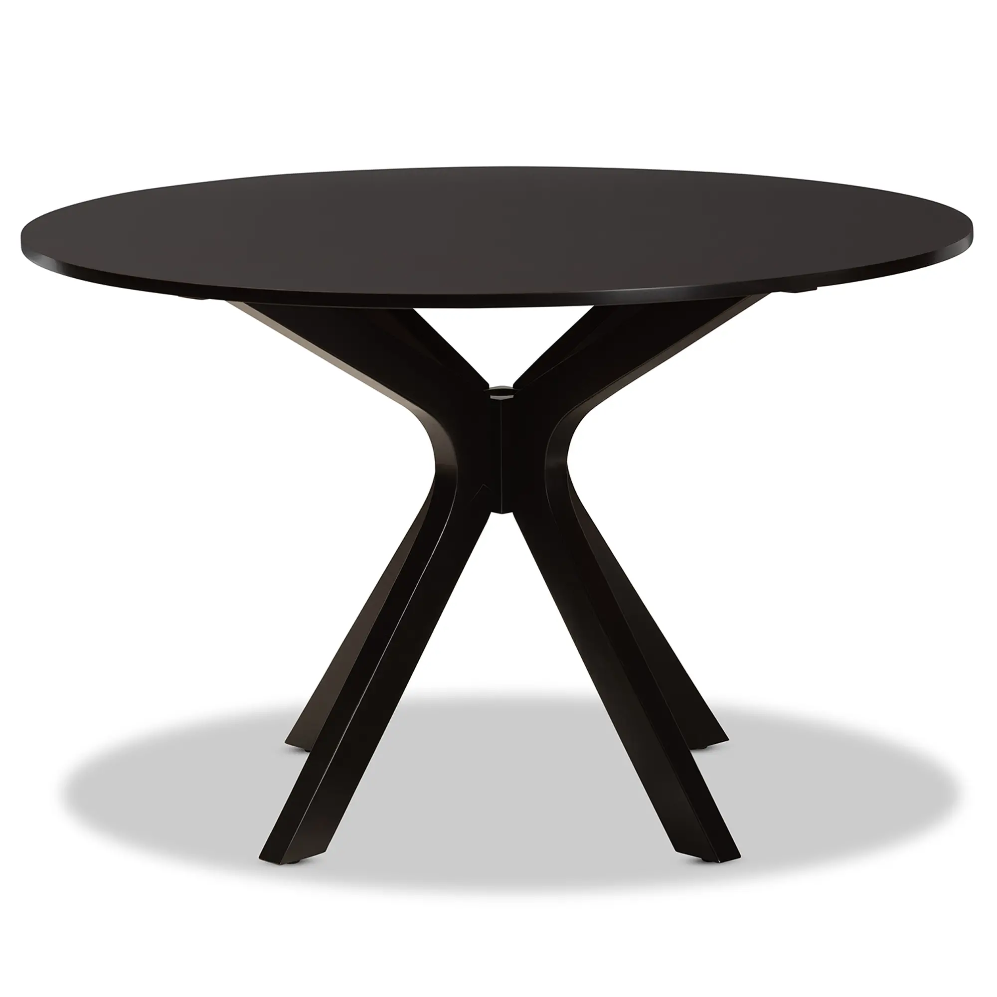 168-10894-RCW Kenji Dark Brown Round Dining Room Table-4