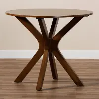 168-10891-RCW Baxton Studio Kenji Medium Brown Round Dining Room Table