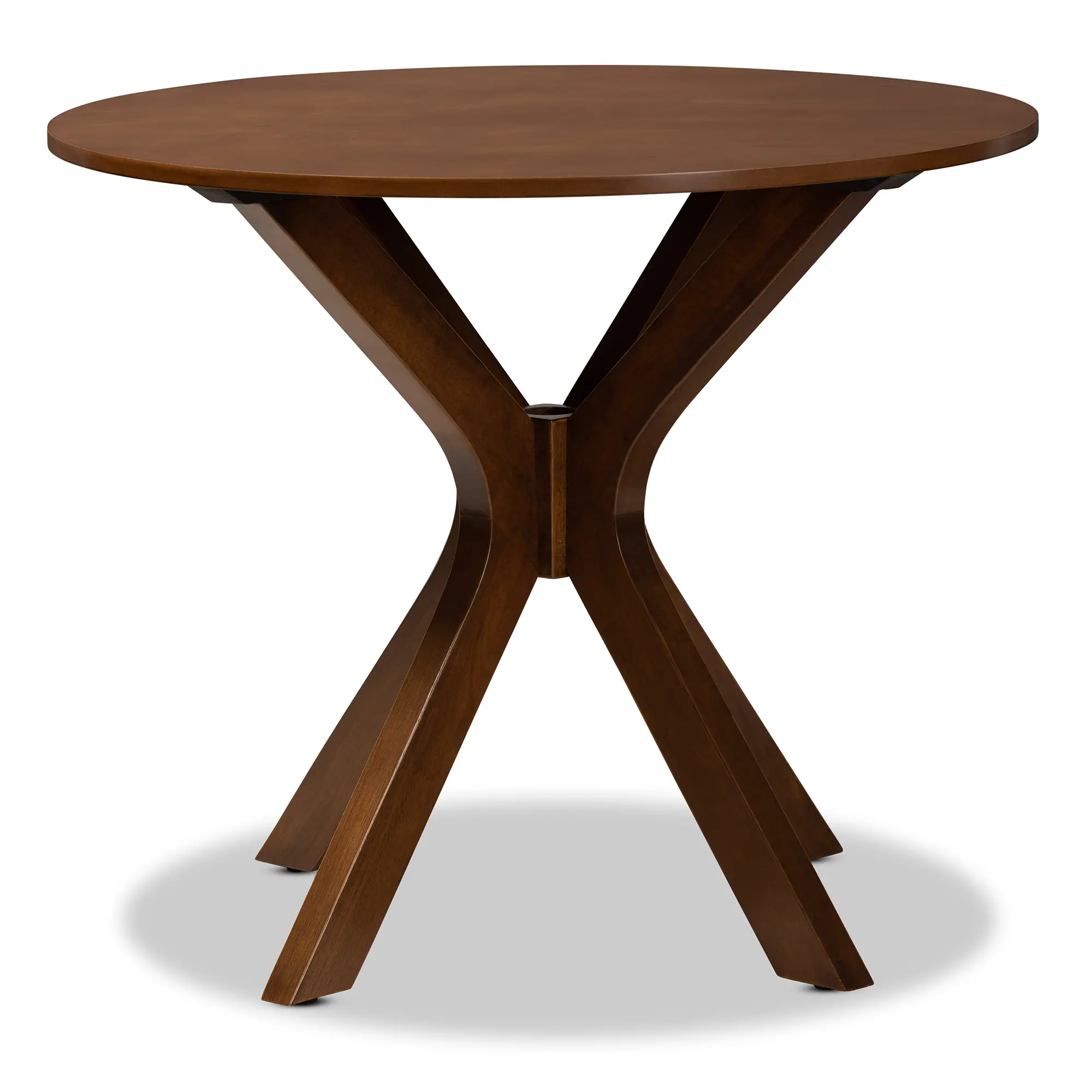 168-10891-RCW Baxton Studio Kenji Medium Brown Round Dining Room Table-4