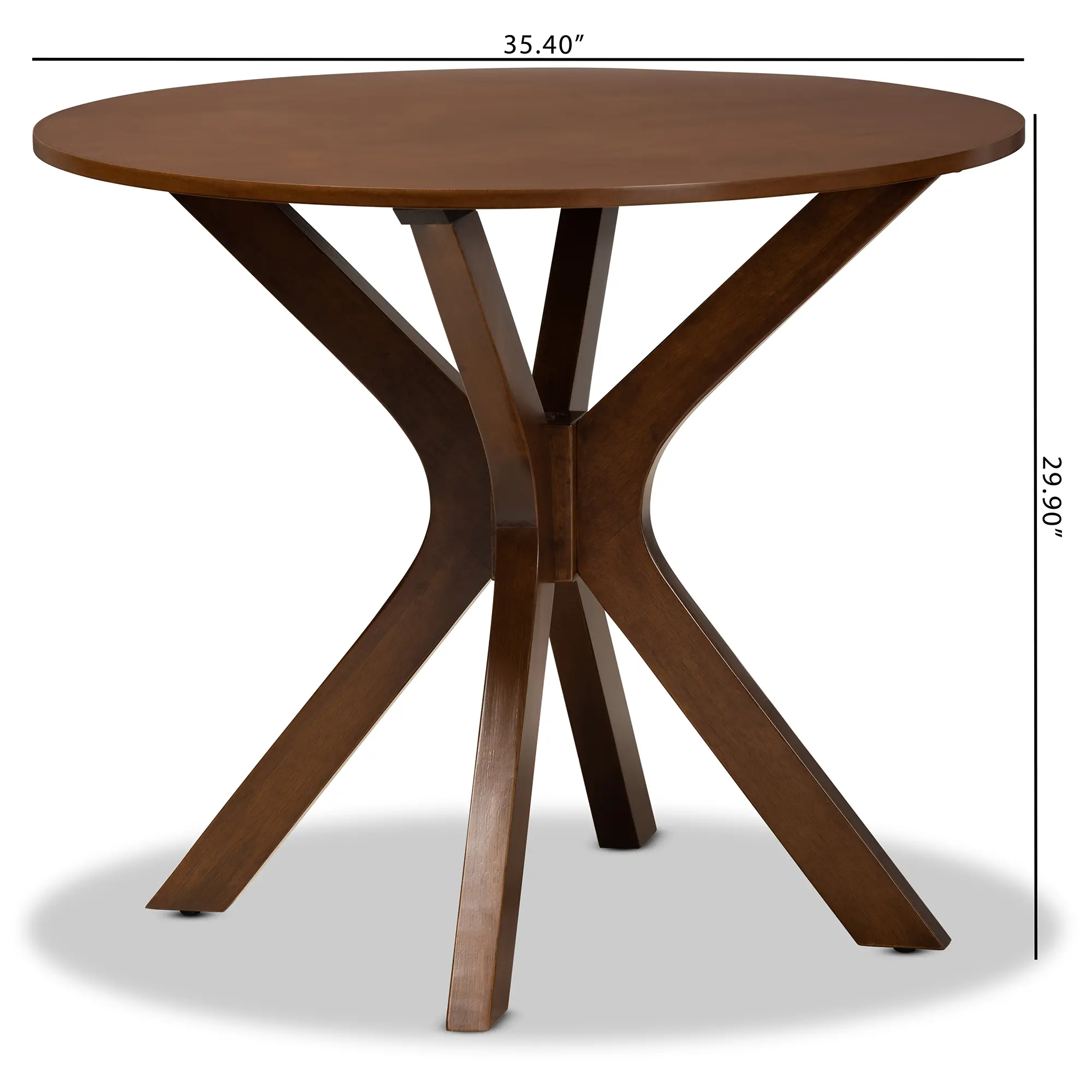 168-10891-RCW Baxton Studio Kenji Medium Brown Round Dining Room Table-7