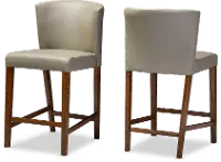 121-6630-RCW Olivia Gray Counter Height Stool (Set of 2)