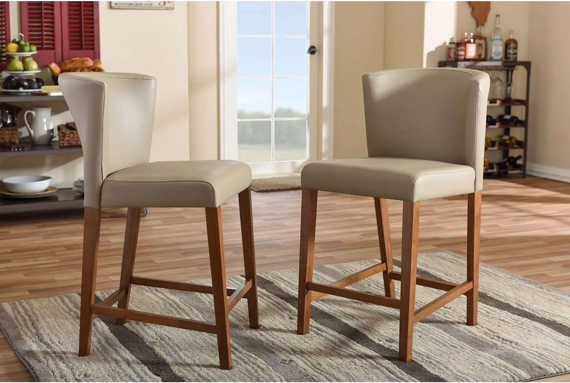 121-6630-RCW Olivia Gray Counter Height Stool (Set of 2)-2