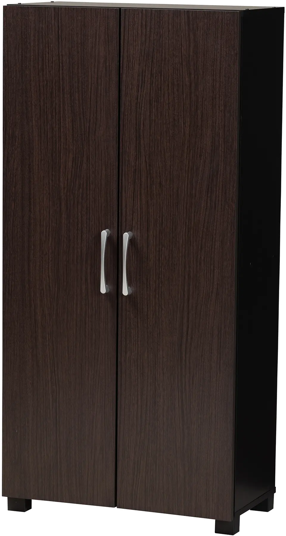 153-9156-RCW Marine Dark Brown 2-Door Shoe Storage Cabinet-5