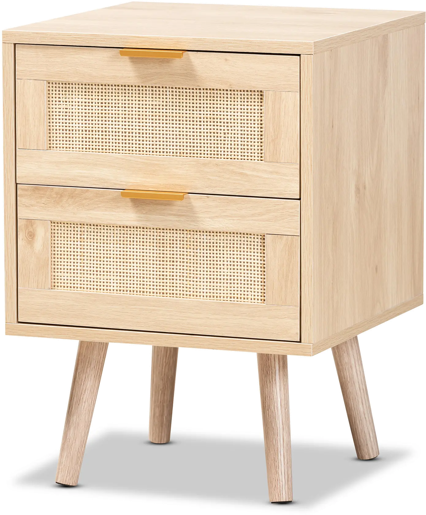 176-11249-RCW Baird Light Brown Wood and Rattan 2-Drawer Nightstand-4