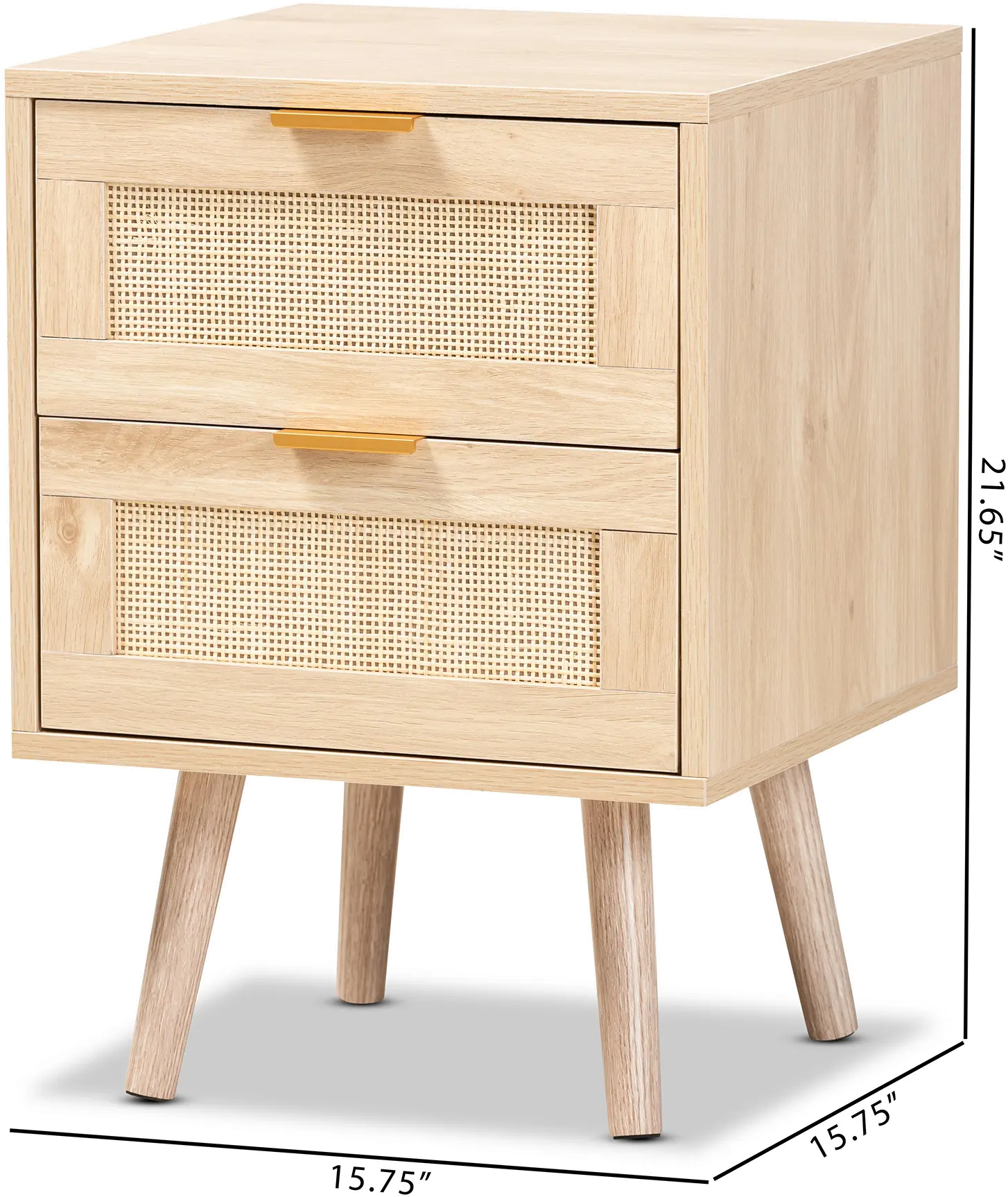 176-11249-RCW Baird Light Brown Wood and Rattan 2-Drawer Nightstand-7