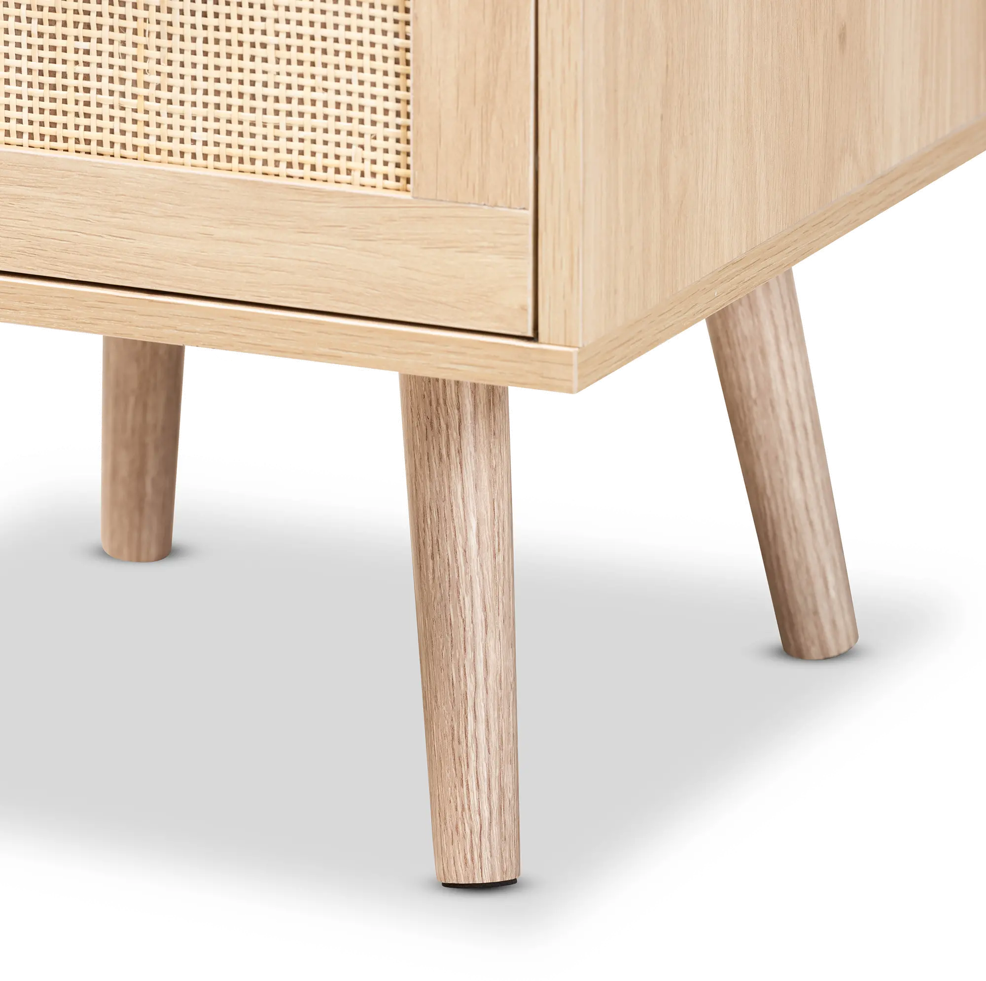176-11249-RCW Baird Light Brown Wood and Rattan 2-Drawer Nightstand-9