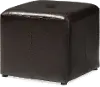 33-3299-RCW Aric Dark Brown Bonded Leather Ottoman