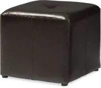 33-3299-RCW Aric Dark Brown Bonded Leather Ottoman