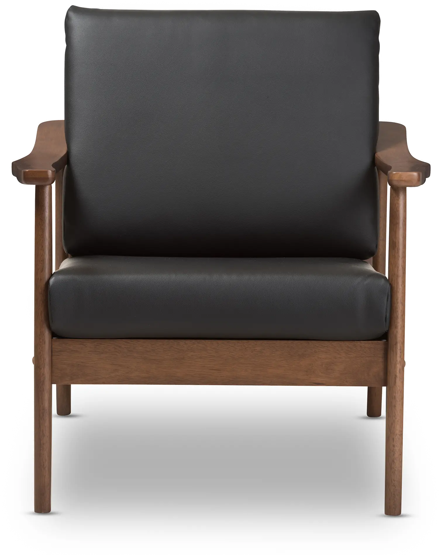 140-7552-RCW Venza Black Faux Leather Lounge Chair-1
