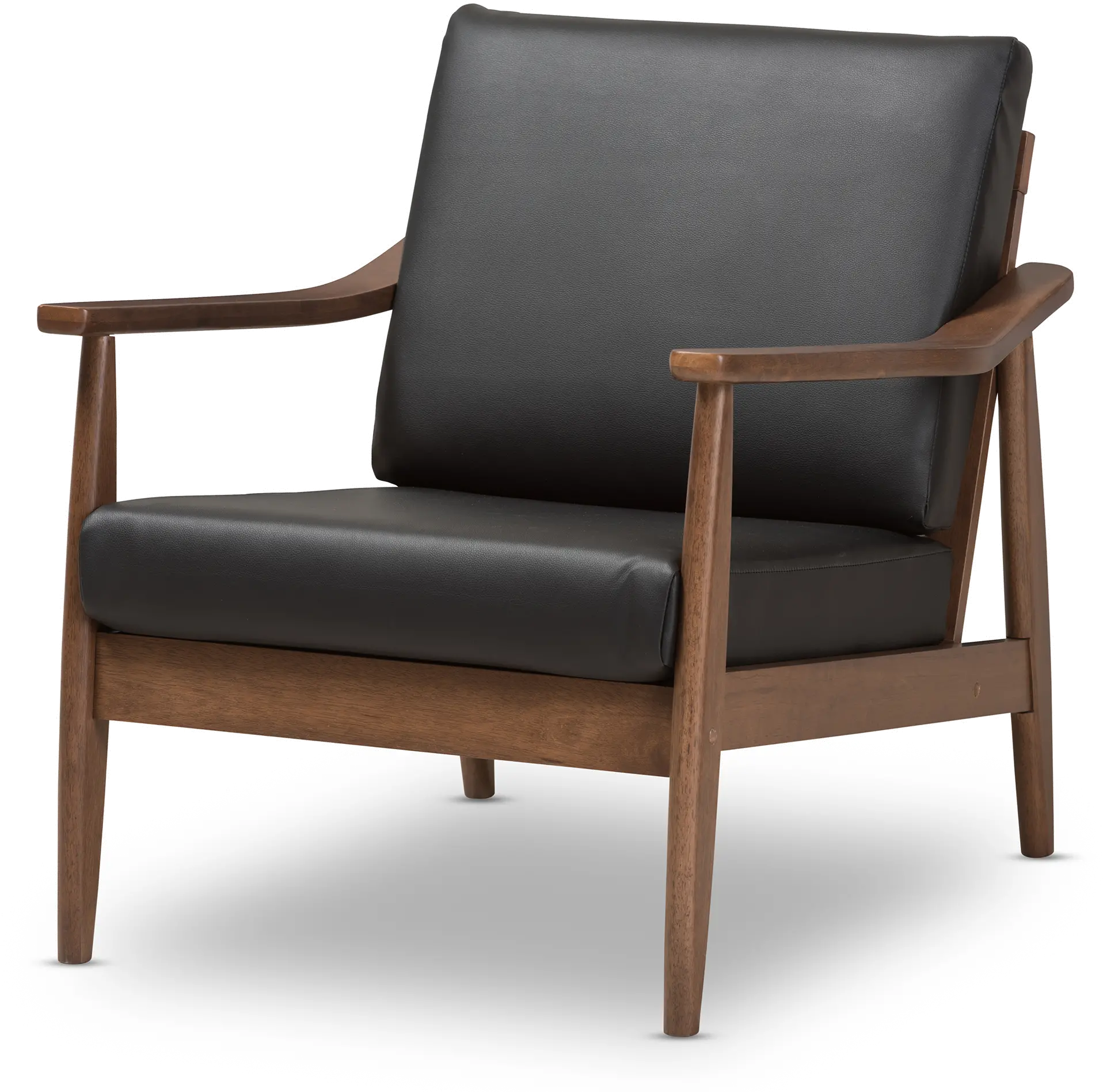 140-7552-RCW Venza Black Faux Leather Lounge Chair-4