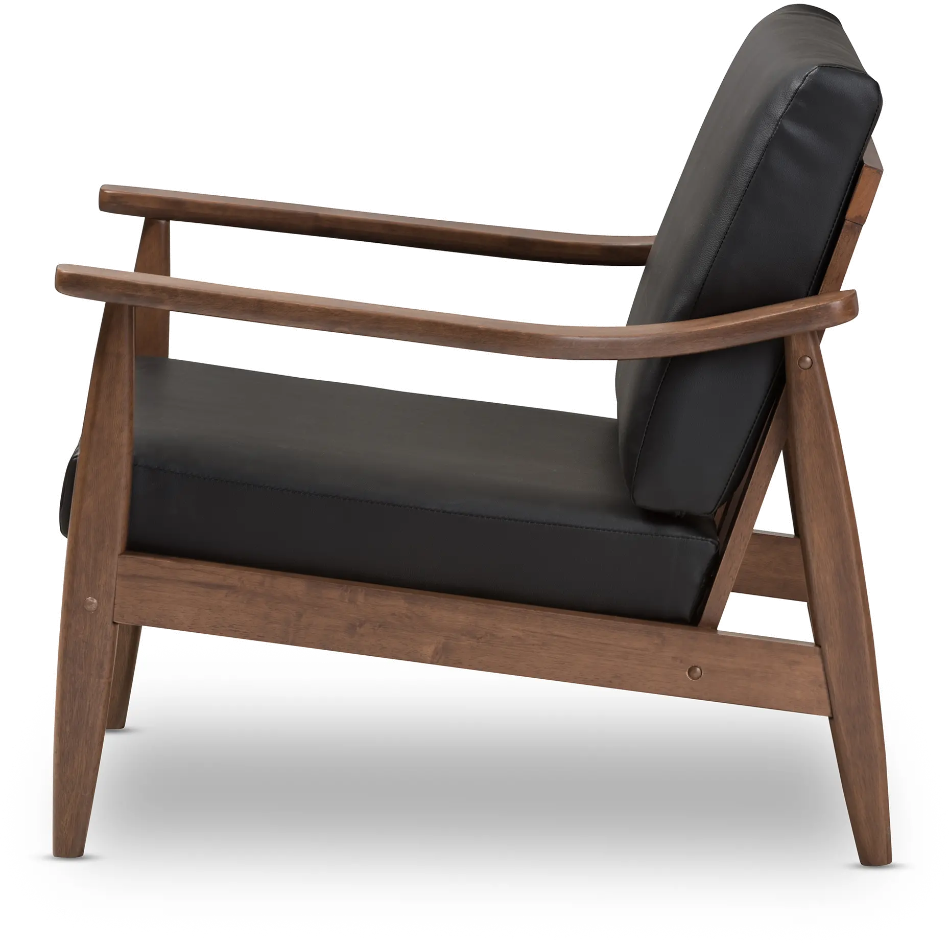 140-7552-RCW Venza Black Faux Leather Lounge Chair-5