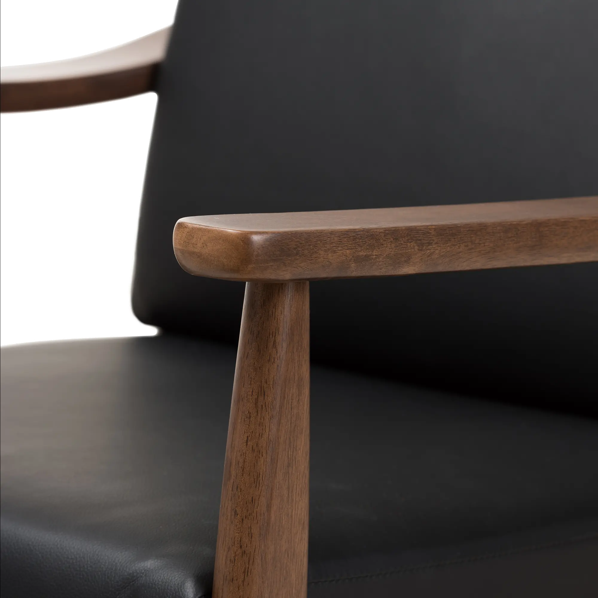 140-7552-RCW Venza Black Faux Leather Lounge Chair-8