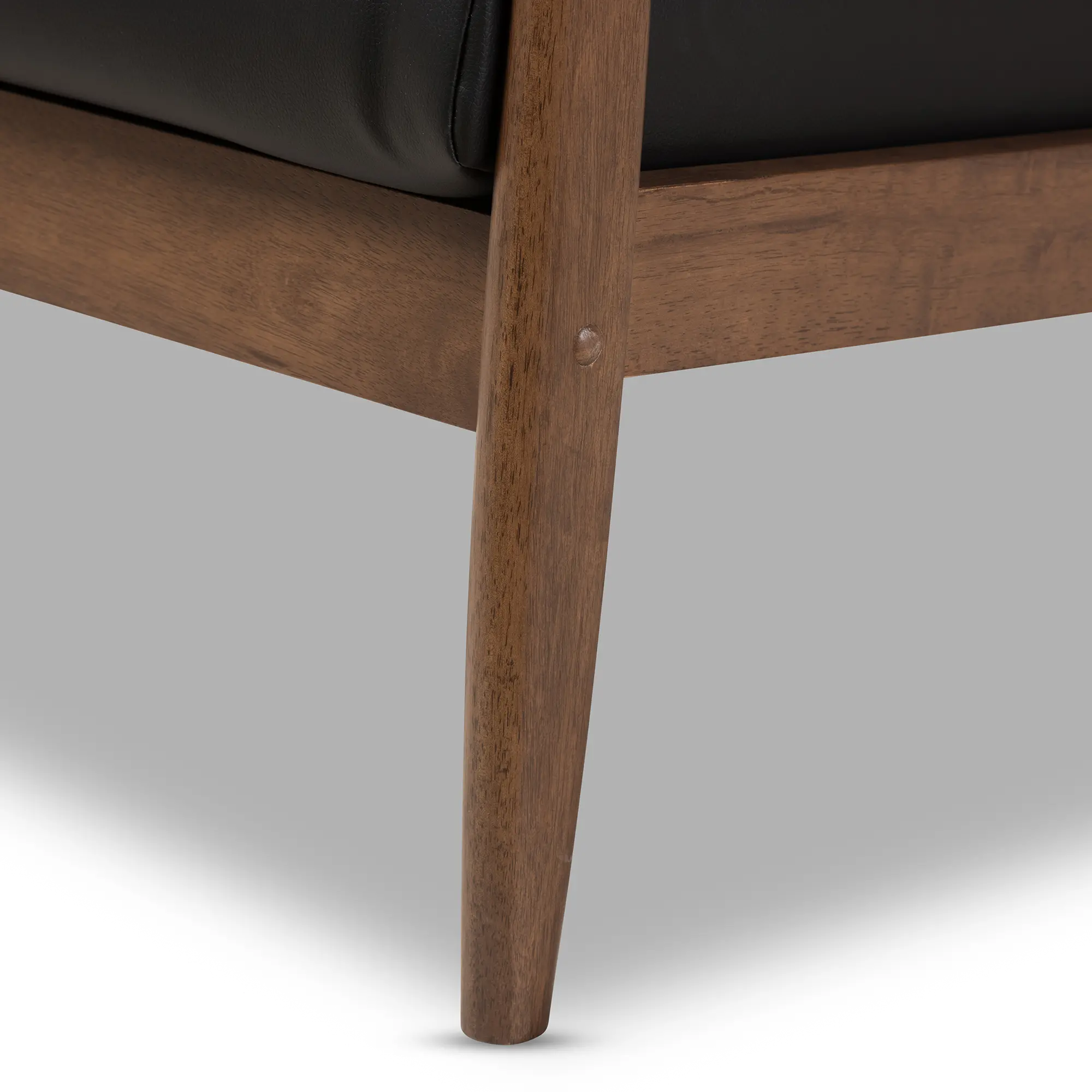 140-7552-RCW Venza Black Faux Leather Lounge Chair-9